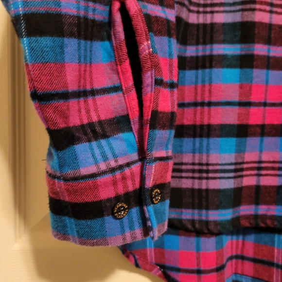 The Vermont Flannel Co Men Plaid Shirt XS Multicolor Long Sleeve 1/2 Button up - Picture 3 of 7
